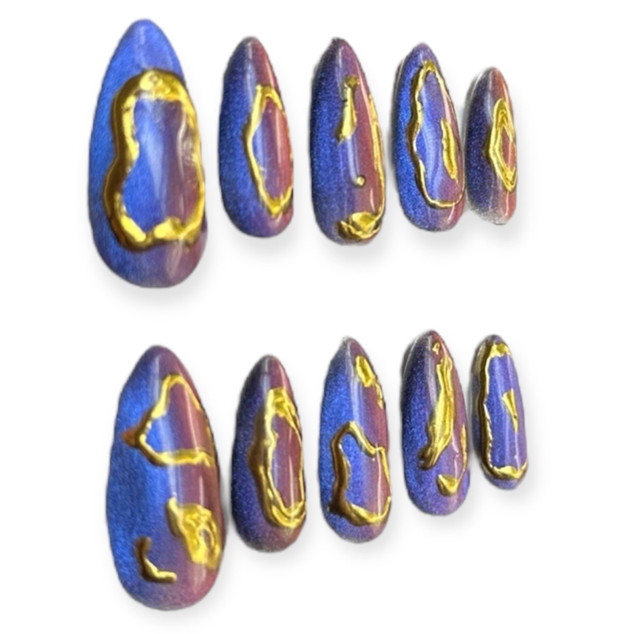 Blue/purple cat eye chrome