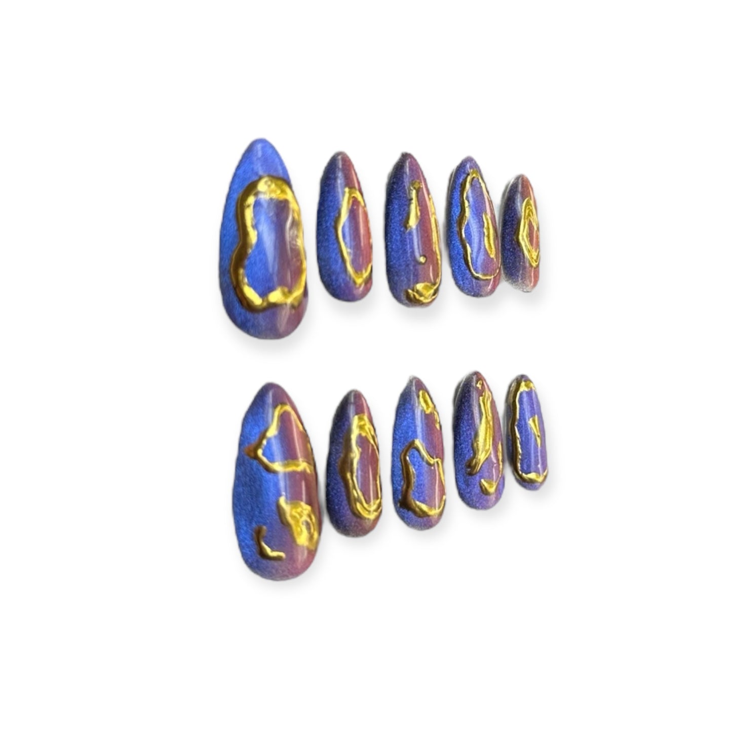 Blue/purple cat eye chrome